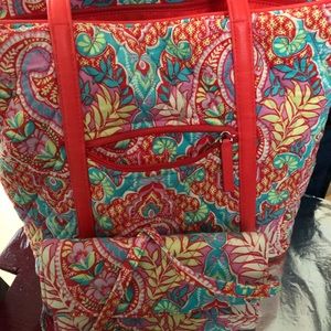 Vera Bradley Tote Bag and Matching Card Wallet.
